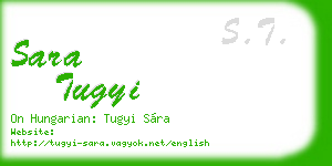 sara tugyi business card